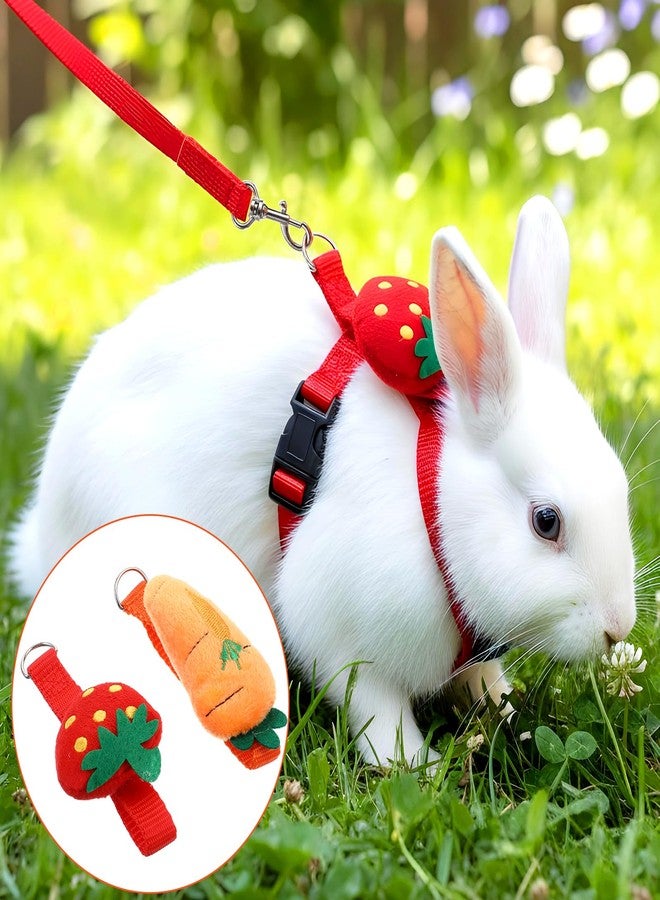 Matwsec 2PCS Bunny Harness and Leash Guinea Pig Leash Rabbit Bunny Leash Kitten Harness and Leash Set for Guinea Pig Ferret Cat Puppy Duck Small Pets Outdoor Walking - Image 3